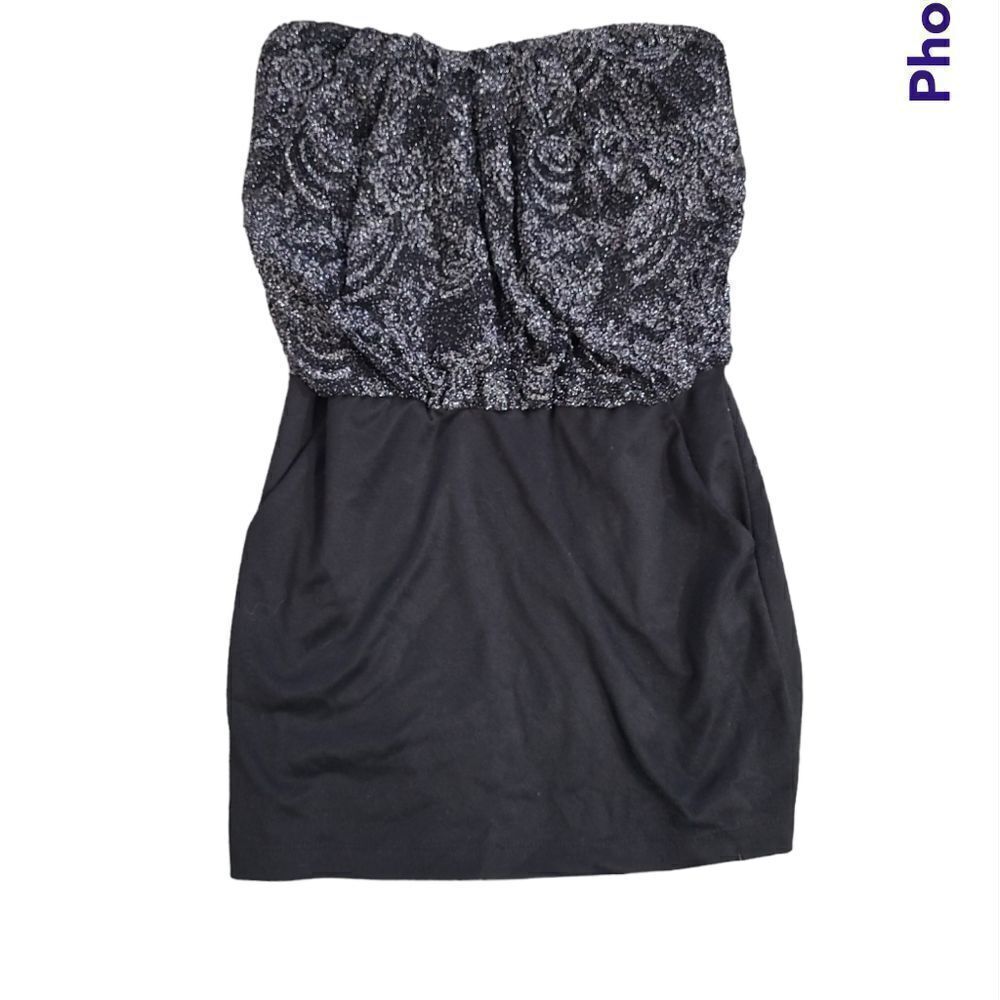 Bloom mini dress strapless party dress size small